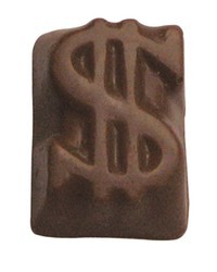 Chocolate Dollar Sign Small - Click Image to Close