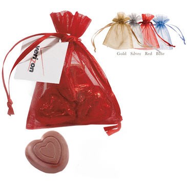 3-pc Organza Heart Bag w/ Custom Heart