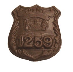 Chocolate Police Badge - Click Image to Close