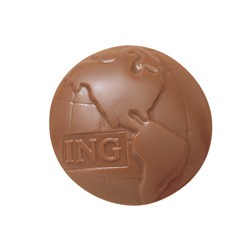 1.5 oz Custom Chocolate Globe Earth or Planet - Click Image to Close
