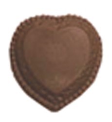 Chocolate Heart Large w/Scallops