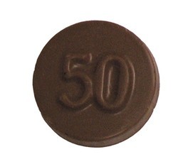 Chocolate 50th Anniversary Round Plain