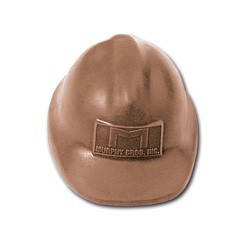 3.5 oz. Custom Chocolate Safety Hard Hat - Click Image to Close