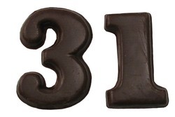 Chocolate Medium Numbers