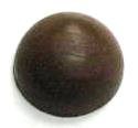 Chocolate Lacrosse Ball Half
