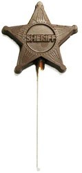 Chocolate Sheriff Badge on a Stick