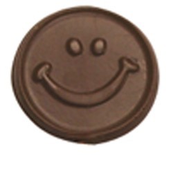 Chocolate Happy Face Round Small