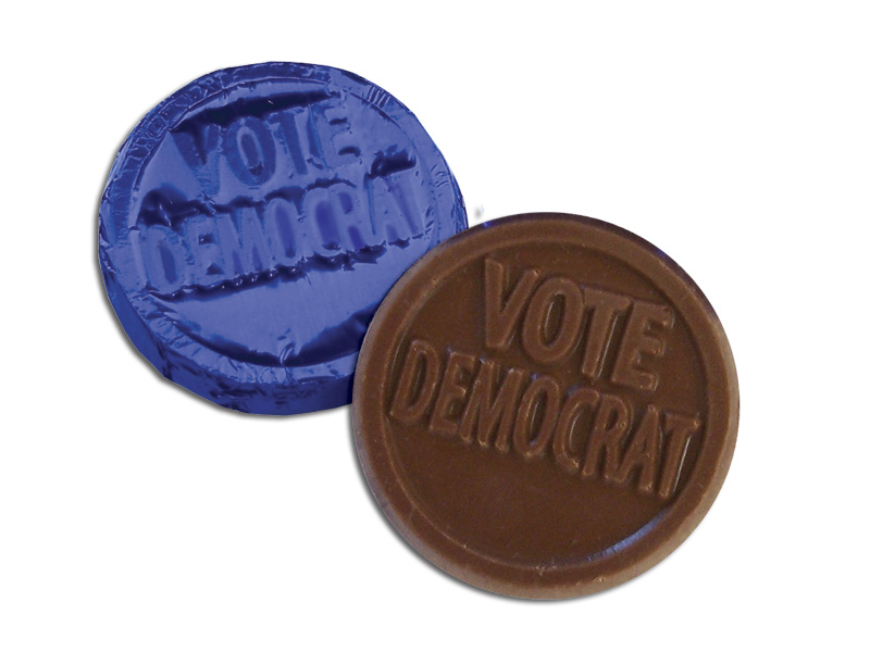 Vote Democratic Coin (Box of 250) - Click Image to Close