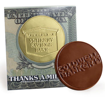 Large Chocolate Coin w/Themed Sleeve - Click Image to Close
