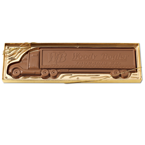 1 lb Custom Chocolate Tractor Trailer Truck - Click Image to Close
