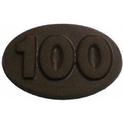 Chocolate 100th Oval