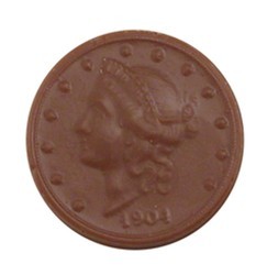 Chocolate Lady Liberty Coin Head