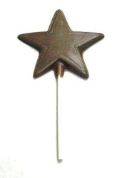 Chocolate Star on a Stick Flat w/ Outline