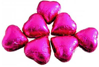 Chocolate Hearts - Hot Pink (Dark) - Click Image to Close