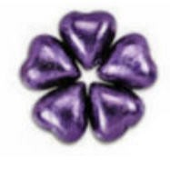 Chocolate Hearts -Purple (White)