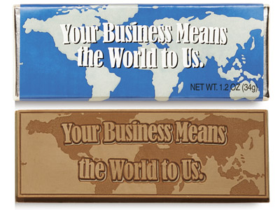Your business means the world to us(Case of 50 Bars) - Click Image to Close