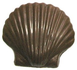 Chocolate Clam Shell w/Ripples Large - Click Image to Close