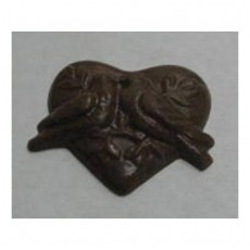 Chocolate Heart Large with Doves