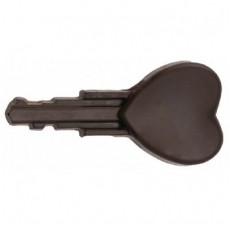 Chocolate Heart on a Stick Key Shape