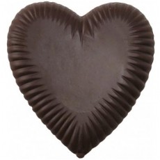Chocolate Heart Large Pleated on a Stick