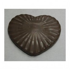 Chocolate Heart Large Pleated - Click Image to Close