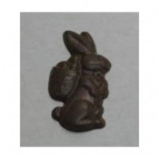 Chocolate Bunny Flat with Basket - Click Image to Close