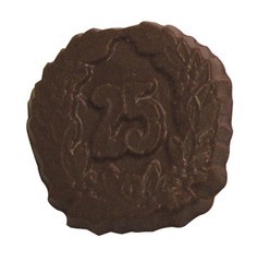 Chocolate 25th Anniversary Medium with Crest - Click Image to Close