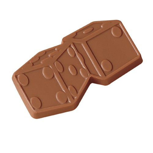 1 oz. Custom Chocolate Dice Cutout - Click Image to Close