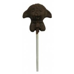 Chocolate Lamb Front View - on a Stick