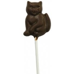 Chocolate Cat Sitting - on a Stick