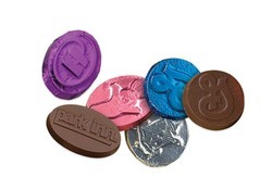 1.5" Round/Oval Custom Molded Chocolate - Click Image to Close