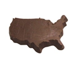 Chocolate Map of U.S. - Click Image to Close