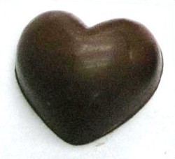 Chocolate Heart Small Puffy