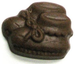 Chocolate Baby Bootie Pair - Click Image to Close