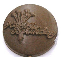 Chocolate Happy Birthday Round - Click Image to Close