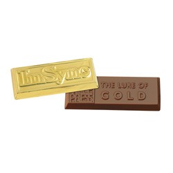 4 oz Custom Chocolate Gold Bar Award - Click Image to Close