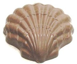 Chocolate Clam Shell w/Ripples XXLG - Click Image to Close