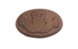 Chocolate Claddagh Oval