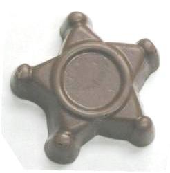 Chocolate Sheriff Badge Plain