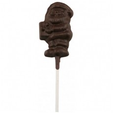 Chocolate Santa with Present on a Stick