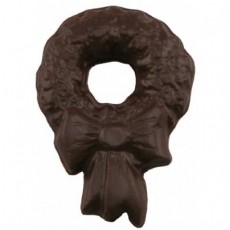 Chocolate Wreath on a Stick with Bow