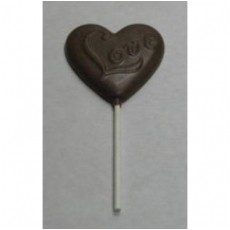 Chocolate Heart on a Stick "Love"