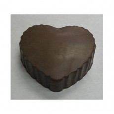 Chocolate Heart Large Thick Scalloped Edge
