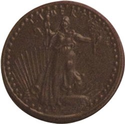 Chocolate Lady Liberty Coin Full Figurine