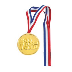 1 oz Custom Chocolate Medallion with Ribbon - Click Image to Close