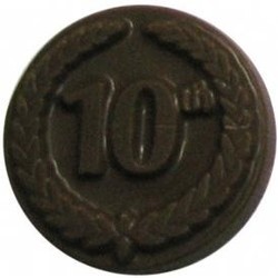 Chocolate 10th Anniversary Round with Crest - Click Image to Close