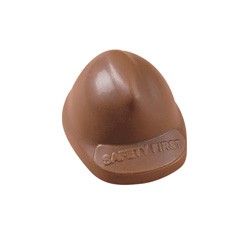 1 oz. Custom Chocolate Safety Hard Hat - Click Image to Close